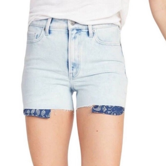 Old Navy Light Wash OG High Rise Shorts Exposed Pockets - Picture 1 of 10